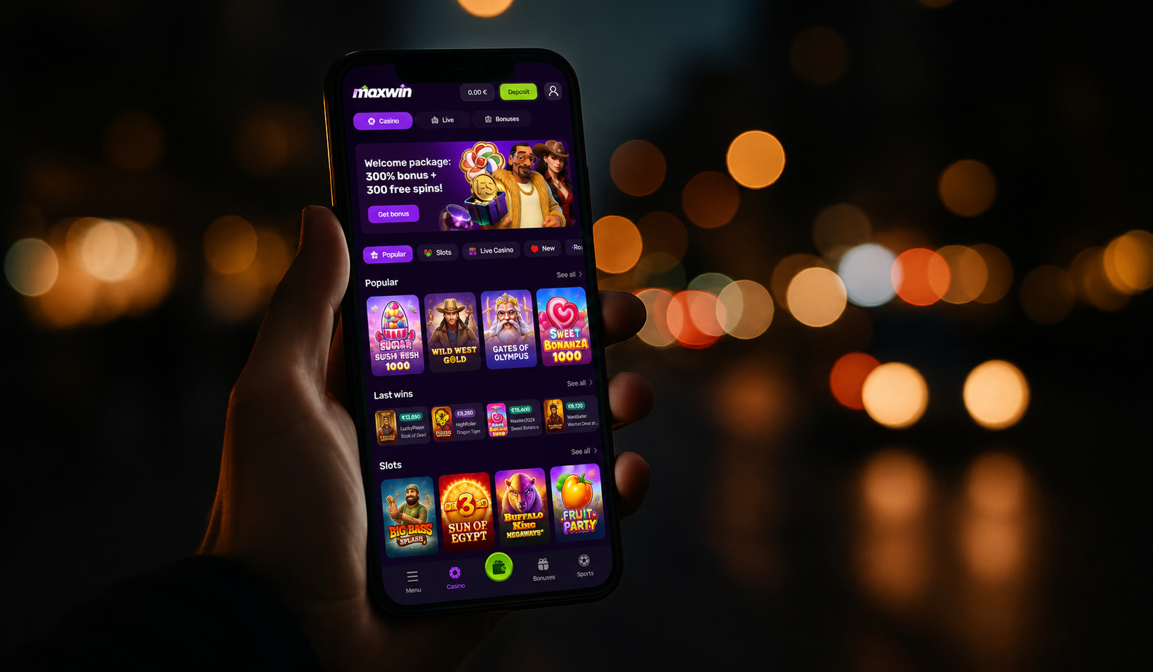 Jugando a MaxWin Casino en un teléfono móvil en Argentina